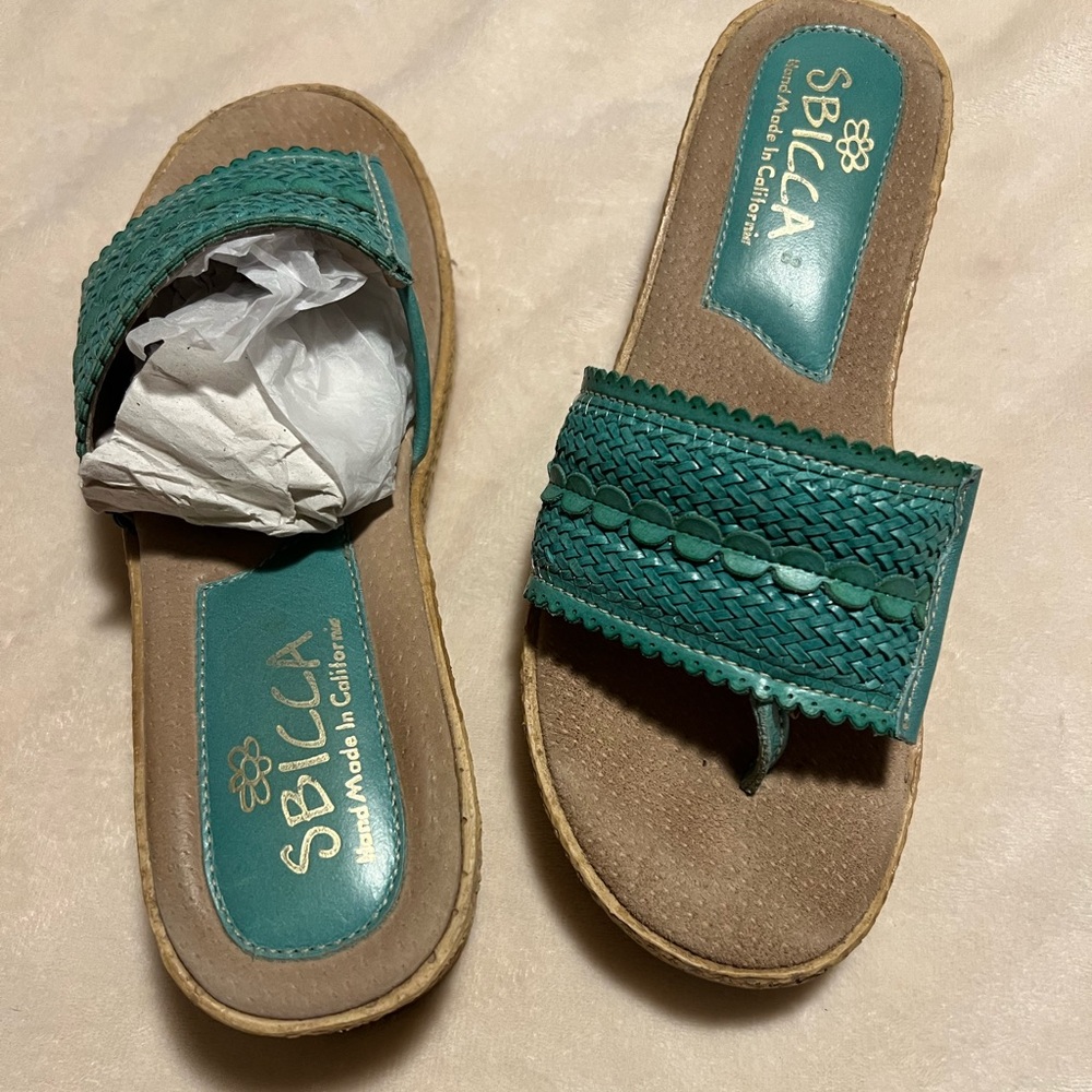 Sbicca Turquoise Sandals Comfortable Chic Footwear